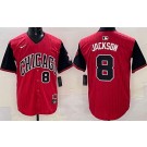 Men's Chicago White Sox #8 Bo Jackson Red 2025 City Connect Limited Jersey