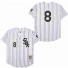 Men's Chicago White Sox #8 Bo Jackson White 1993 Throwback Jersey