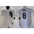 Men's Chicago White Sox #8 Kyle Teel White Cool Base Jersey