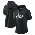 Men's Chicago White Sox Black Short Sleeve Team Pullover Hoodie 306606