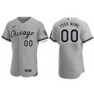 Men's Chicago White Sox Customized Gray Authentic Jersey
