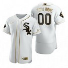 Men's Chicago White Sox Customized White Gold 2020 FlexBase Jersey