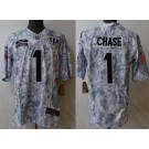 Men's Cincinnati Bengals #1 Ja'Marr Chase Limited Arctic Camo 2024 Salute to Service Jersey
