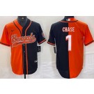 Men's Cincinnati Bengals #1 Ja'Marr Chase Limited Black Orange Split Baseball Jersey