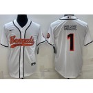 Men's Cincinnati Bengals #1 Ja'Marr Chase Limited White Baseball Jersey