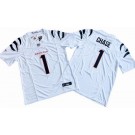 Men's Cincinnati Bengals #1 Ja'Marr Chase Limited White FUSE Vapor Jersey