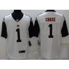 Men's Cincinnati Bengals #1 Ja'Marr Chase Limited White Rush Color Jersey