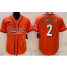 Men's Cincinnati Bengals #2 Evan McPherson Limited Orange Baseball Jersey