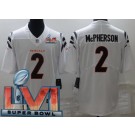 Men's Cincinnati Bengals #2 Evan McPherson Limited White 2022 Super Bowl LVI Bound Vapor Jersey