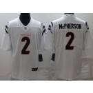 Men's Cincinnati Bengals #2 Evan McPherson Limited White Vapor Jersey