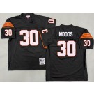 Men's Cincinnati Bengals #30 Ickey Woods Black 1988 Throwback Jersey
