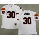 Men's Cincinnati Bengals #30 Ickey Woods White 1988 Throwback Jersey