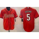 Men's Cincinnati Bengals #5 Tee Higgins Limited Orange Baseball Jersey