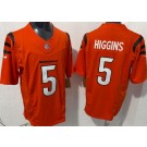 Men's Cincinnati Bengals #5 Tee Higgins Limited Orange FUSE Vapor Jersey