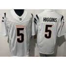 Men's Cincinnati Bengals #5 Tee Higgins Limited White FUSE Vapor Jersey