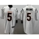 Men's Cincinnati Bengals #5 Tee Higgins Limited White Vapor Jersey