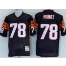 Men's Cincinnati Bengals #78 Anthony Munoz Black Throwback Jersey