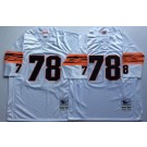Men's Cincinnati Bengals #78 Anthony Munoz White Throwback Jersey