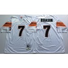 Men's Cincinnati Bengals #7 Boomer Esiason White Throwback Jersey