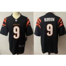 Men's Cincinnati Bengals #9 Joe Burrow Limited Black 2021 Vapor Untouchable Jersey