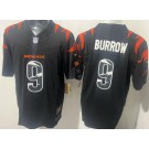 Men's Cincinnati Bengals #9 Joe Burrow Limited Black Fashion FUSE Vapor Jersey