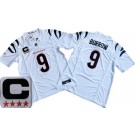 Men's Cincinnati Bengals #9 Joe Burrow Limited White C Patch FUSE Vapor Jersey