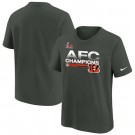 Men's Cincinnati Bengals Anthracite 2021 AFC Champions Locker Room Trophy Collection T-Shirt