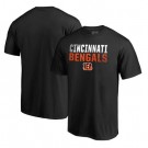 Men's Cincinnati Bengals BLack NFL Pro Line Iconic Collection Fade Out T-Shirt