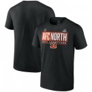 Men's Cincinnati Bengals Black 2021 AFC North Division Champions Blocked Favorite T-Shirt