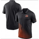 Men's Cincinnati Bengals Black Orange Vapor Performance Polo