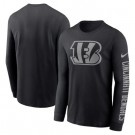 Men's Cincinnati Bengals Black RFLCTV Long Sleeve T Shirt