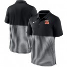 Men's Cincinnati Bengals Black Stripes Patchwork Polo
