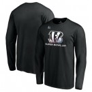 Men's Cincinnati Bengals Black Super Bowl LVI Bound Shimmer Long Sleeves T-Shirt