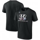 Men's Cincinnati Bengals Black Super Bowl LVI Bound Shimmer T-Shirt