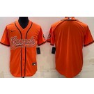 Men's Cincinnati Bengals Blank Orange Baseball Jersey