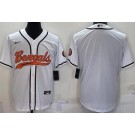 Men's Cincinnati Bengals Blank White Baseball Jersey