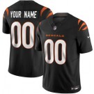 Men's Cincinnati Bengals Customized Limited Black FUSE Vapor Jersey