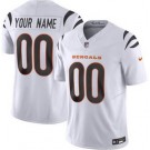 Men's Cincinnati Bengals Customized Limited White FUSE Vapor Jersey