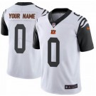 Men's Cincinnati Bengals Customized Limited White Rush Color Jersey