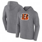 Men's Cincinnati Bengals Gray Primary Logo Long Sleeve T Shirt Hoodie