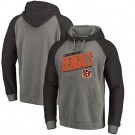 Men's Cincinnati Bengals Gray Slant Strike Tri Blend Raglan Pullover Hoodie