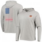 Men's Cincinnati Bengals Gray Vineyard Vines Hoodie Long Sleeve T Shirt
