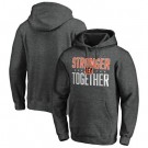 Men's Cincinnati Bengals Heather Charcoal Stronger Together Printed Pullover Hoodie 0750