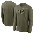 Men's Cincinnati Bengals Olive 2021 Salute To Service Performance Long Sleeve T-Shirt