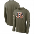 Men's Cincinnati Bengals Olive 2022 Salute To Service Long Sleeve T Shirt