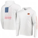 Men's Cincinnati Bengals White Vineyard Vines Hoodie Long Sleeve T Shirt
