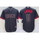 Men's Cincinnati Reds #11 Barry Larkin Black 2023 City Cool Base Jersey