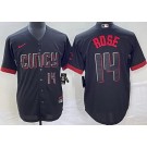 Men's Cincinnati Reds #14 Pete Rose Black 2023 City Connect Player Number Cool Base Jersey