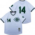 Men's Cincinnati Reds #14 Pete Rose White Celtic Throwback Jersey