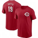 Men's Cincinnati Reds #19 Joey Votto Red Printed T Shirt 112052